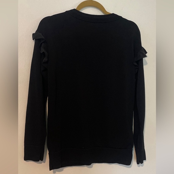 Chic Cinq a’ Sept Black V-Neck Sweater Size Small - Picture 4 of 7